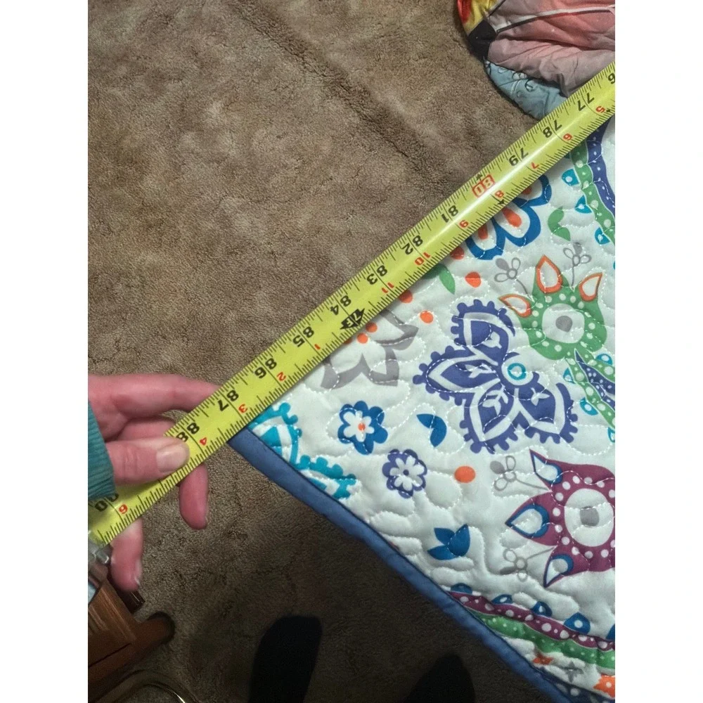 Handmade‎ Reversible Paisley Quilt Full Queen Multi-Color Excellent Boho Floral